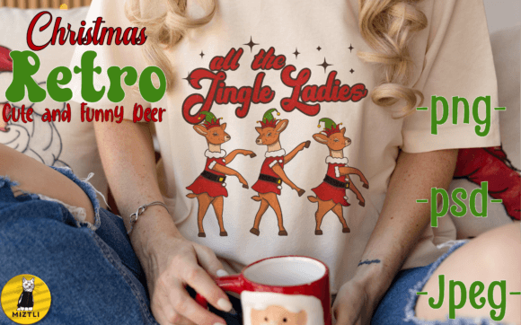 All the Jingle Ladies Funny Christmas Illustrations