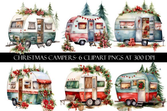 Christmas Camper Clipart & Illustrations Review