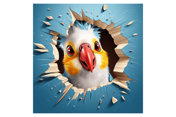 Christmas Cockatiel Broken Wall 2 Illustrations Review