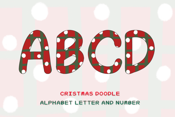 Christmas Doodle Alphabet Letter 15 Illustrations