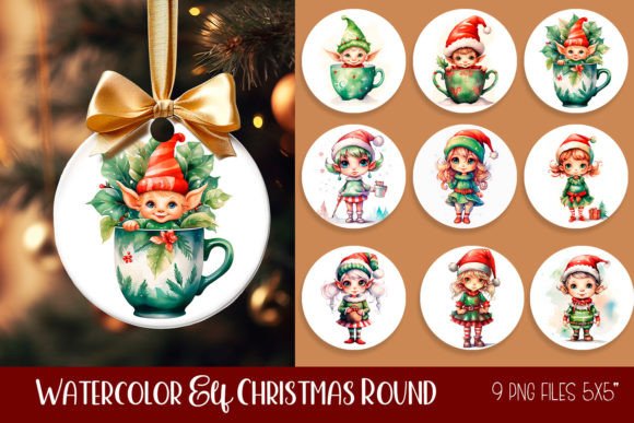 Christmas Elf Ornament Sublimation Round: Illustrations Review