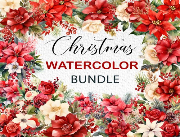 Christmas Flowers Clipart: Premium Illustrations