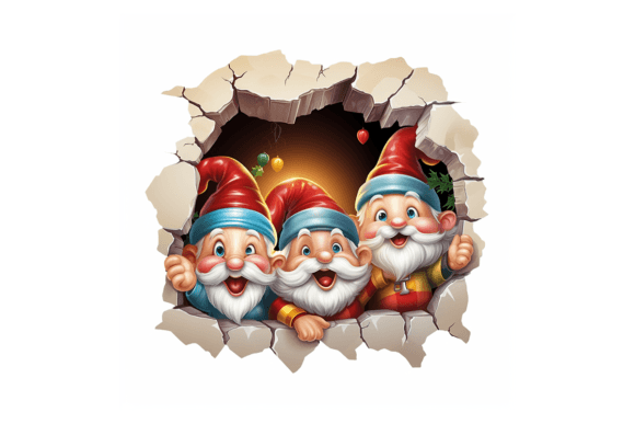 Christmas Gnomes Broken Wall 2 Illustrations Review
