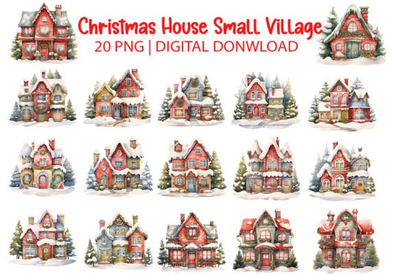 Christmas House Clipart Watercolor: Illustrations Review