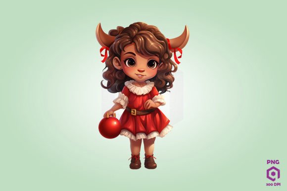 Cute Chibi Christmas Taurus Clipart: Illustrations Review