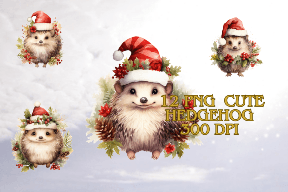 Cute Christmas Hedgehog Illustrations Review