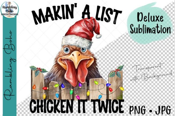 Funny Angry Christmas Chicken Illustrations