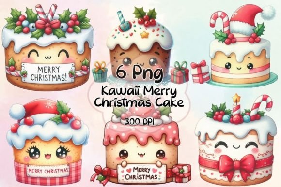 Kawaii Merry Christmas Cake Sublimation: Illustrations Review