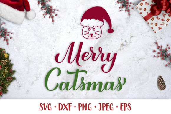 Merry Catsmas SVG: Festive Illustrations for Crafters