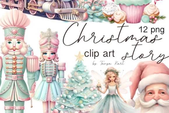 Pastel Christmas Clipart: Soft Illustrations