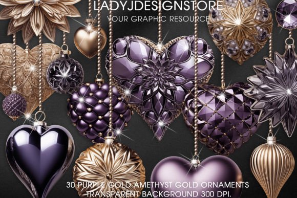 Purple Gold Amethyst Christmas Ornaments: A Designer’s Review