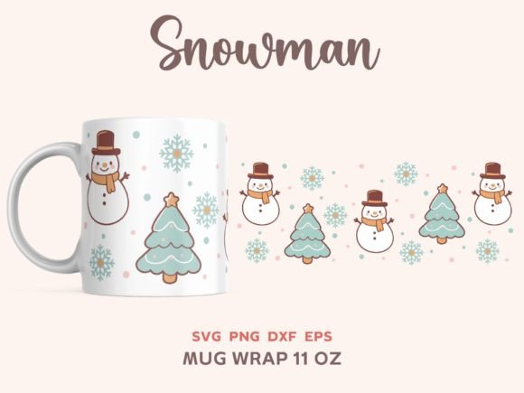 Review: Christmas Snowman Mug11oz SVG Wrap Illustrations