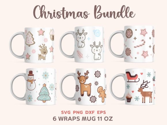 Reviewing 6 Christmas Mug SVG Wraps