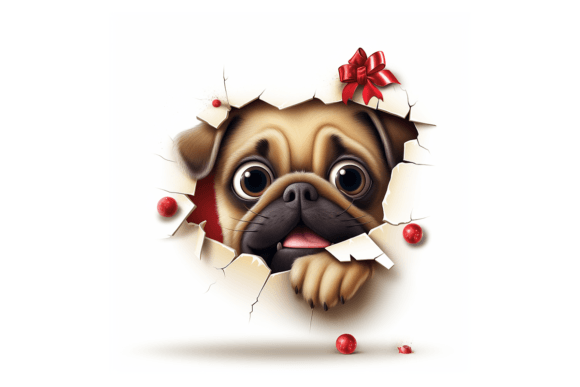 Reviewing Christmas Pug Broken Wall 3 for Holiday Stitching