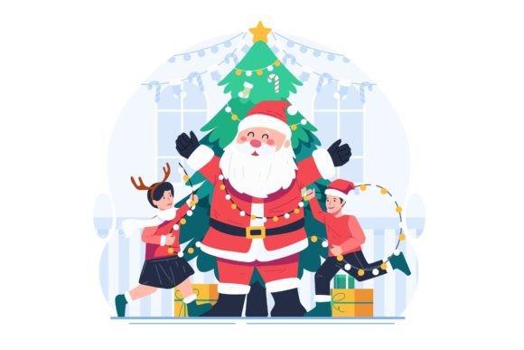 Santa & Kids Christmas Illustrations Review