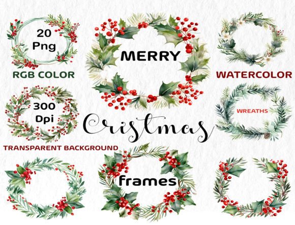 Watercolor Christmas Greenery Clipart: Designer Review