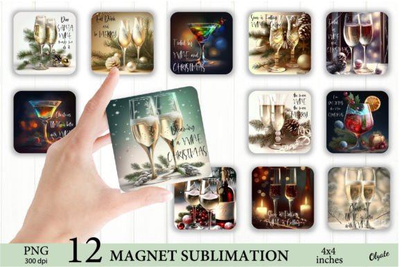 Wine Christmas Bundle: Festive Illustrations